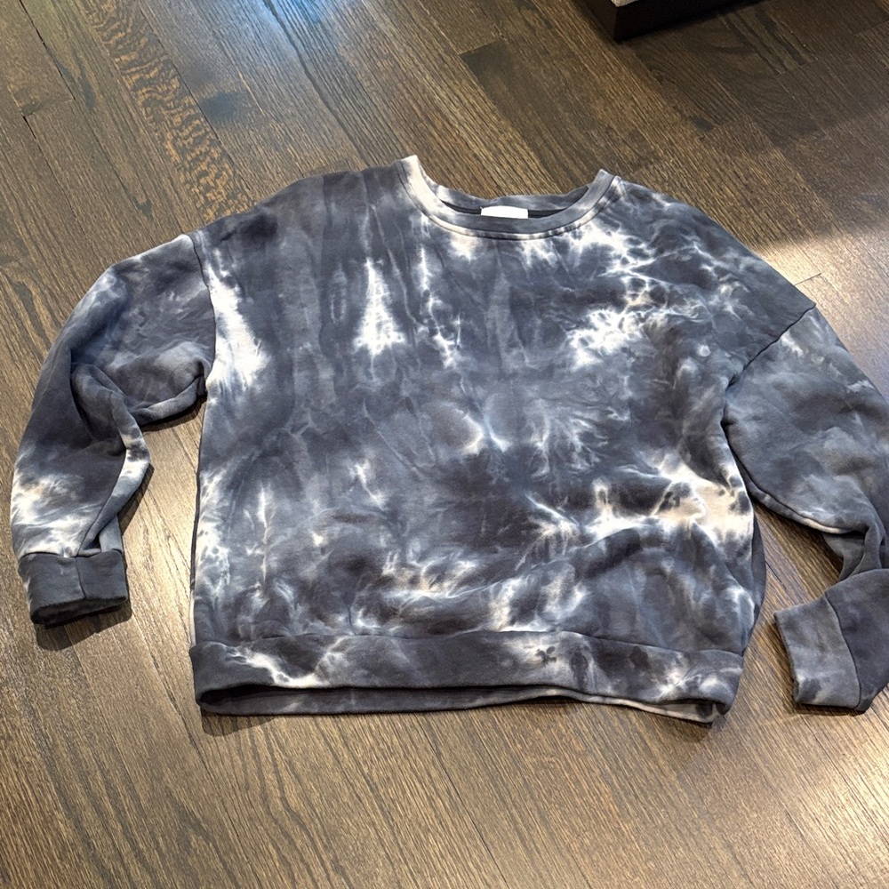 Anthropologie Tie-Dye Sweatshirt in Black and White